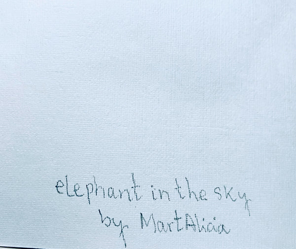 Handcrafted Quilled Paper Art Elephant in the Sky