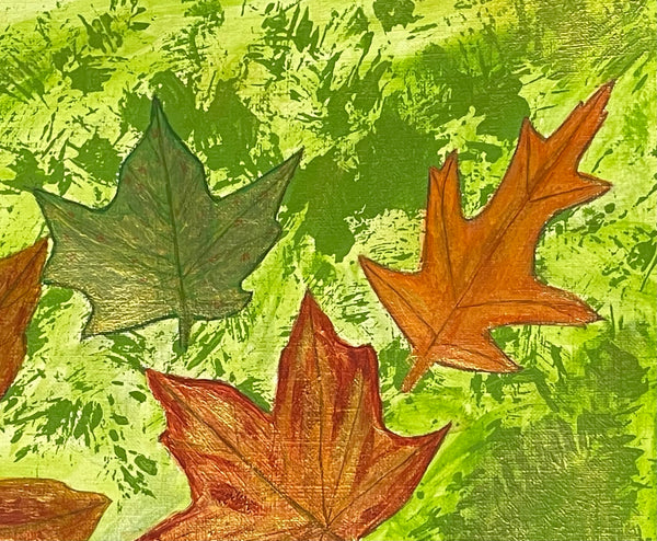 Original Acrylic Painting on Paper Artwork "Otoño" or “Autumn”