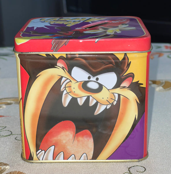 Vintage 1997 Tin Coin Bank Warner Bros Looney Tunes