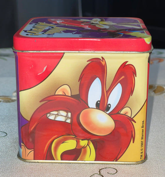 Vintage 1997 Tin Coin Bank Warner Bros Looney Tunes