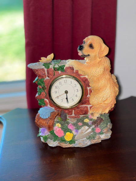 SPANIEL Puppy Desk Table  Clock