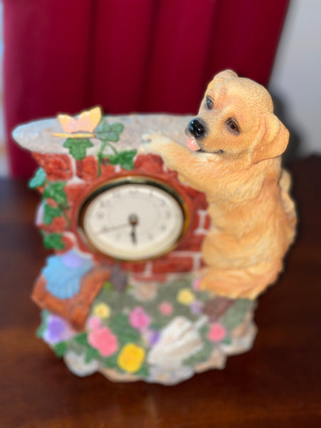 SPANIEL Puppy Desk Table  Clock