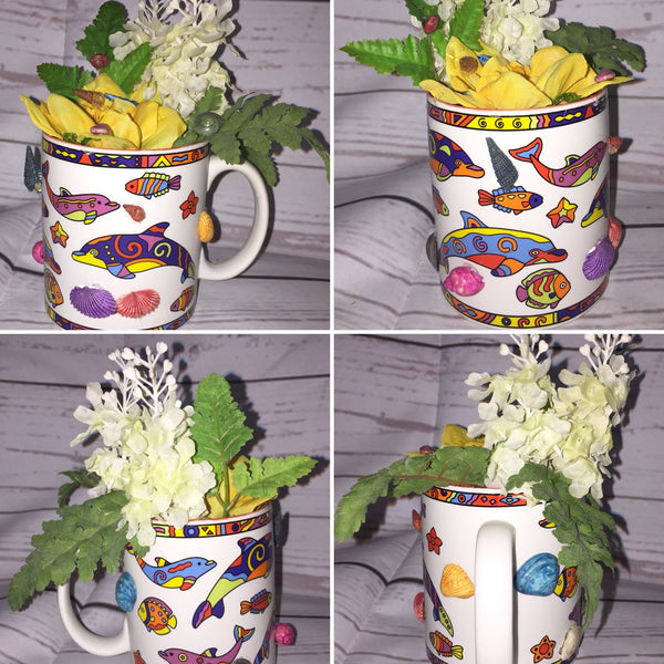 Handcrafted Floral Arrangement in a Cup