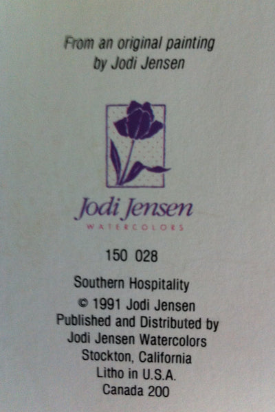 Jodi Jensen "Southern Hospitality" 1991 Art Painting Lithograph