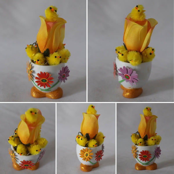 Beautiful egg shells decorated with the Easter theme