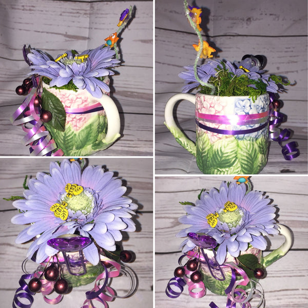 Handcrafted Floral Arrangement in a Cup