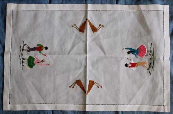 Handcrafted Handmade Flamenco Dancers Napkin