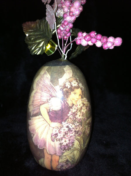 Festival Of Flower Fairies Collectible "egg" Vase Vintage 1987 Flower Fairies