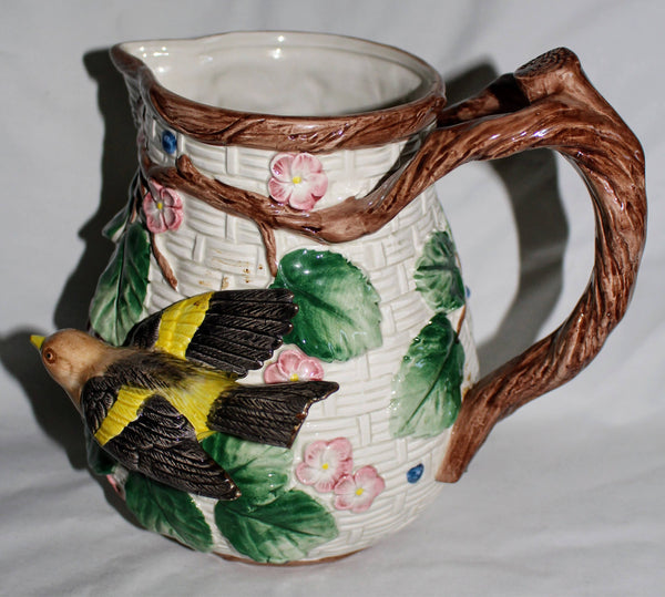 Vintage Unique 1992 FF Fitz & Floyd 2 Qt Flying Bird Pitcher