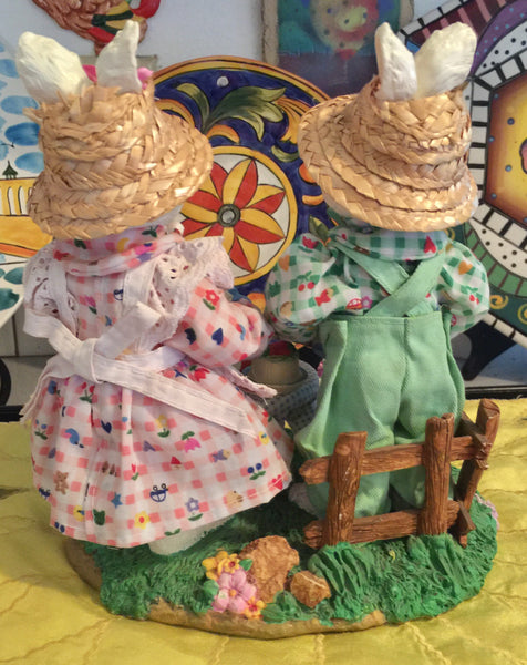 Easter Bunny Couple Collectible Vintage