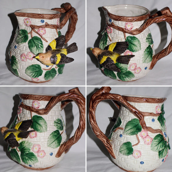 Vintage Unique 1992 FF Fitz & Floyd 2 Qt Flying Bird Pitcher