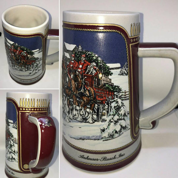 BudWeiser 1989 Rare Mug Christmas Collector's Series