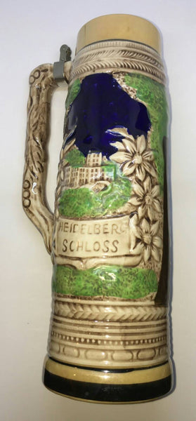 Heidelberg Schloss Vintage 11 Inches Tall Mug Bavarian Style Beer Mug