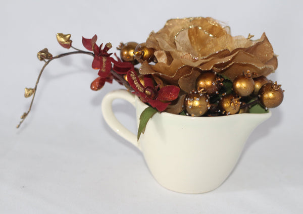 Handcraft Beautifully Decorated Ceramic Floral Decor in a Cup