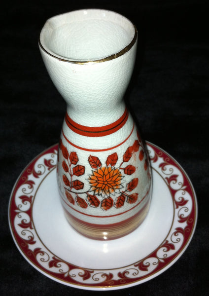 Sake Decanter and Saucer Vintage