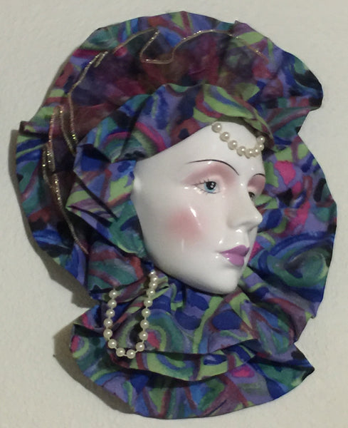 Vintage Lady Face Mask High Fashion Decor