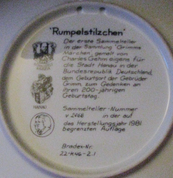 Collectible Plate “Rumpelstilzchen” by Charles Gehm