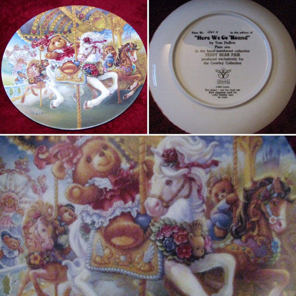 Crestley Collection Porcelain Collector’s Plate “Teddy Bear Fair” Tom DuBois