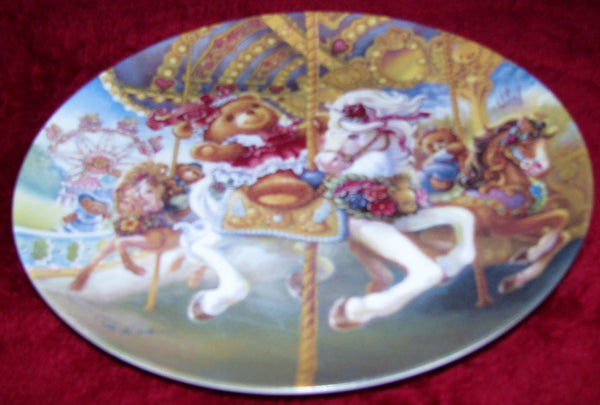 Crestley Collection Porcelain Collector’s Plate “Teddy Bear Fair” Tom DuBois