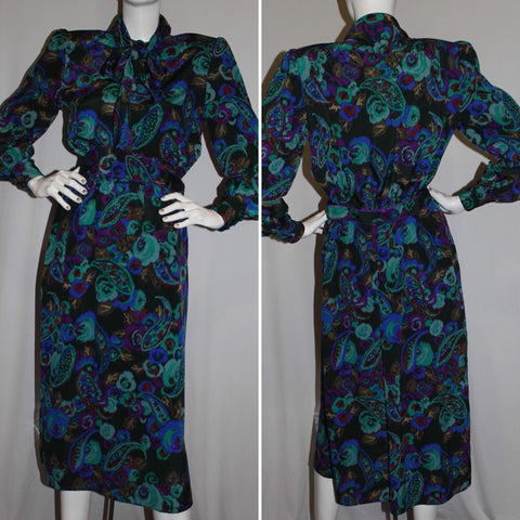 Laura Henson Original Multicolor Floral Dress Size 10