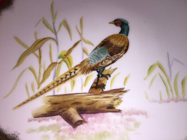 Lefton China Hand Painted E2170 Ring-Necked Pheasant Hanging Plate