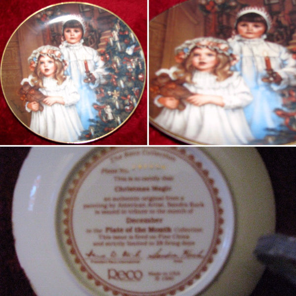 RECO “Christmas Magic” Month of December Collectible Plate #1954CM