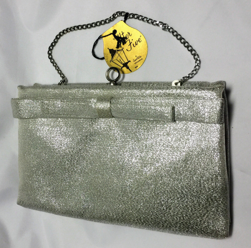White Mesh Metal Link Clutch Purse Handbag With Chain 6