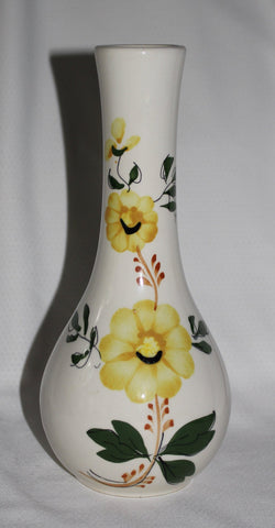 Vintage F.T.D.A. Vase 1979 Yellow Floral Motif