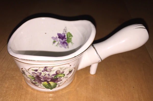 Vintage Violet Flowers Asian Ceramic Teacup Rice-cup