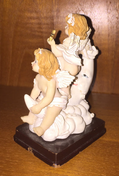 Vintage Milano Collection Angel Figurine Fairy Pixie On the Moon