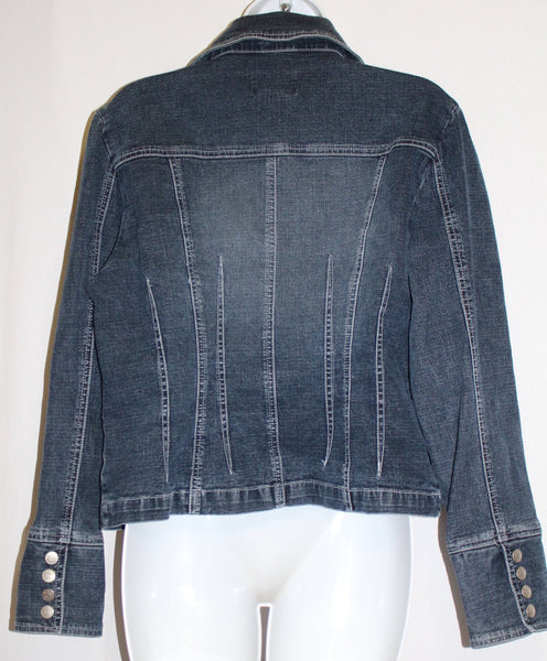 Distressed Jeans Jacket by Live a Little Size L