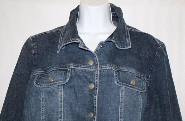 Distressed Jeans Jacket by Live a Little Size L