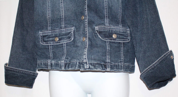 Distressed Jeans Jacket by Live a Little Size L