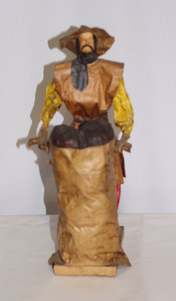 Folk Art Mexican Couple Figurine Paper Mache