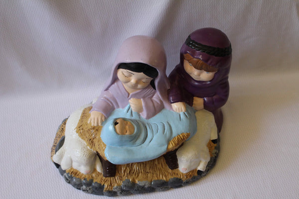 BEU Christmas Nativity, Mary, Joseph and Jesus Vintage Handmade