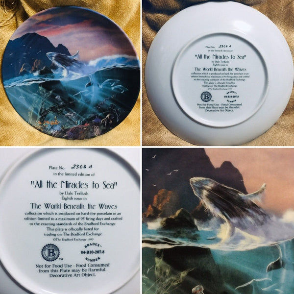 Dale TerBush Collector Plate The World Beneath The Waves "All The Miracles to Sea"