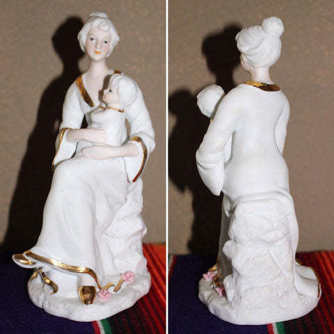 Vintage Mother & Child Porcelain Figurine