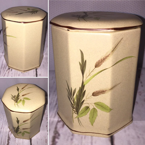 Floreal Collection Ceramic Canister Vintage Country Kitchen Style