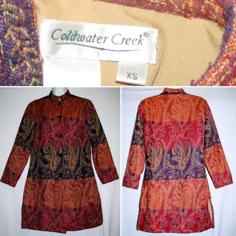 Coldwater Creek Bohemian Gypsy Boho Jacket Size XS