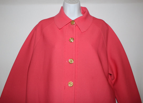 Hedy Knits of California Coral Pink Jacket Size XXL