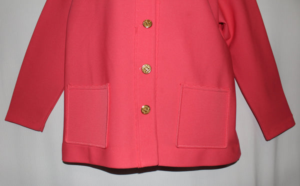 Hedy Knits of California Coral Pink Jacket Size XXL