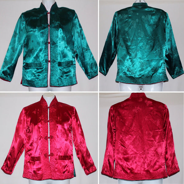 Peony Brand Chinese Cheongsam Style Double Sided Jacket Size S