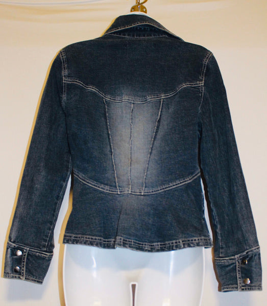 Distressed Jeans Vintage Jacket by Live a Little Size S