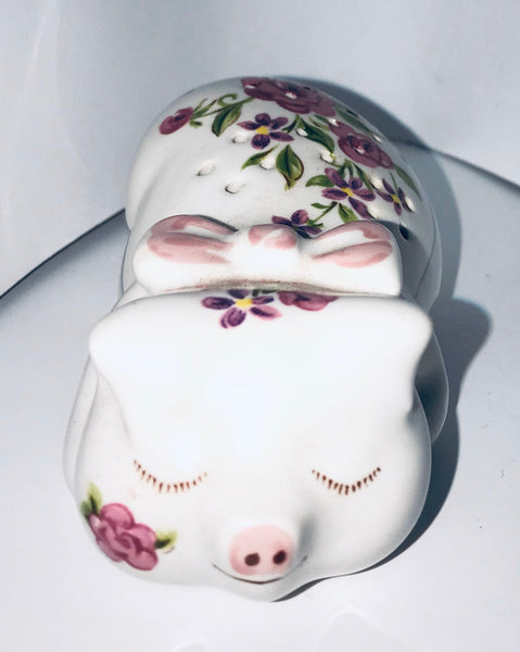 Potpourri Holder by AVON Porcelain Sleeping Pig