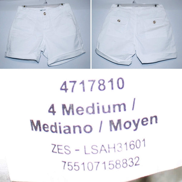 LEE Shorts White Bermudas Just Below the Waist Size 4