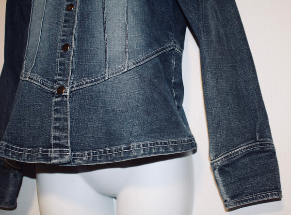 Distressed Jeans Vintage Jacket by Live a Little Size S