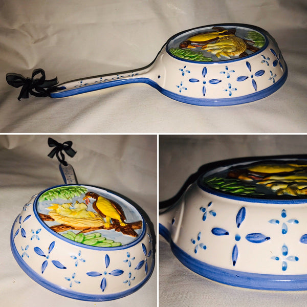 Sigma The Tastesetter Ceramic Pan Decor Birds Robins Time for Feeding