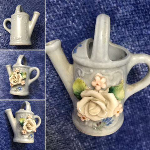 Vintage Porcelain Miniature Water Jag Fairy Garden Decor Miniature Flower Vase from Germany