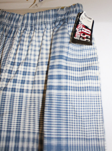 KASS Company Plaid Blue White Shorts Size 24 ~ NEW