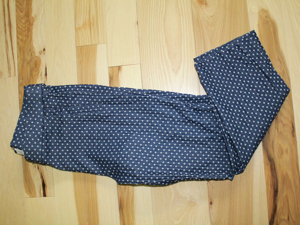 ELLE Blue Cropped Pants with Polka-Dots Pull-up Pants